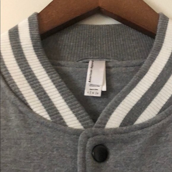 American apparel grey baseball jacket - Picture 2 of 2